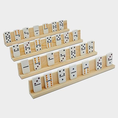 Miniatura 5 de UPKOCH 4 soportes de juego de base de minotauro, soportes de dominó para tarjetas de juguete, bandejas de base de decoración, centro de juego Los