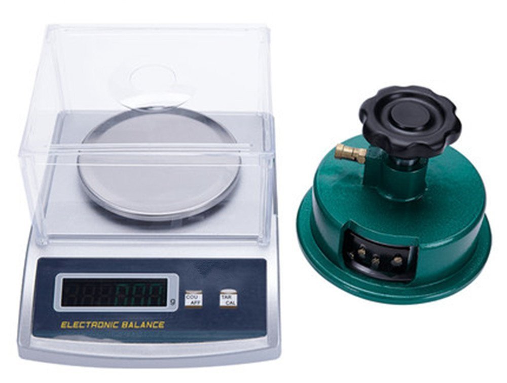 Medidor de Peso en Gramos Cuadrados para Textiles de Escritorio, balanza electrónica de precisión, balanza analítica Digital con Muestra de Disco para Cortador de Tela (2000/0,01 g + Muestra)