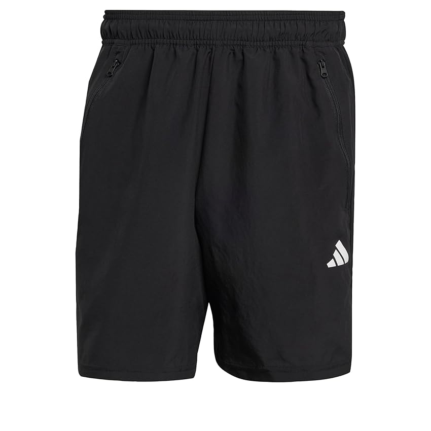 adidas Uomo Train Essentials Woven Training Shorts, Black / White, M 7 inch