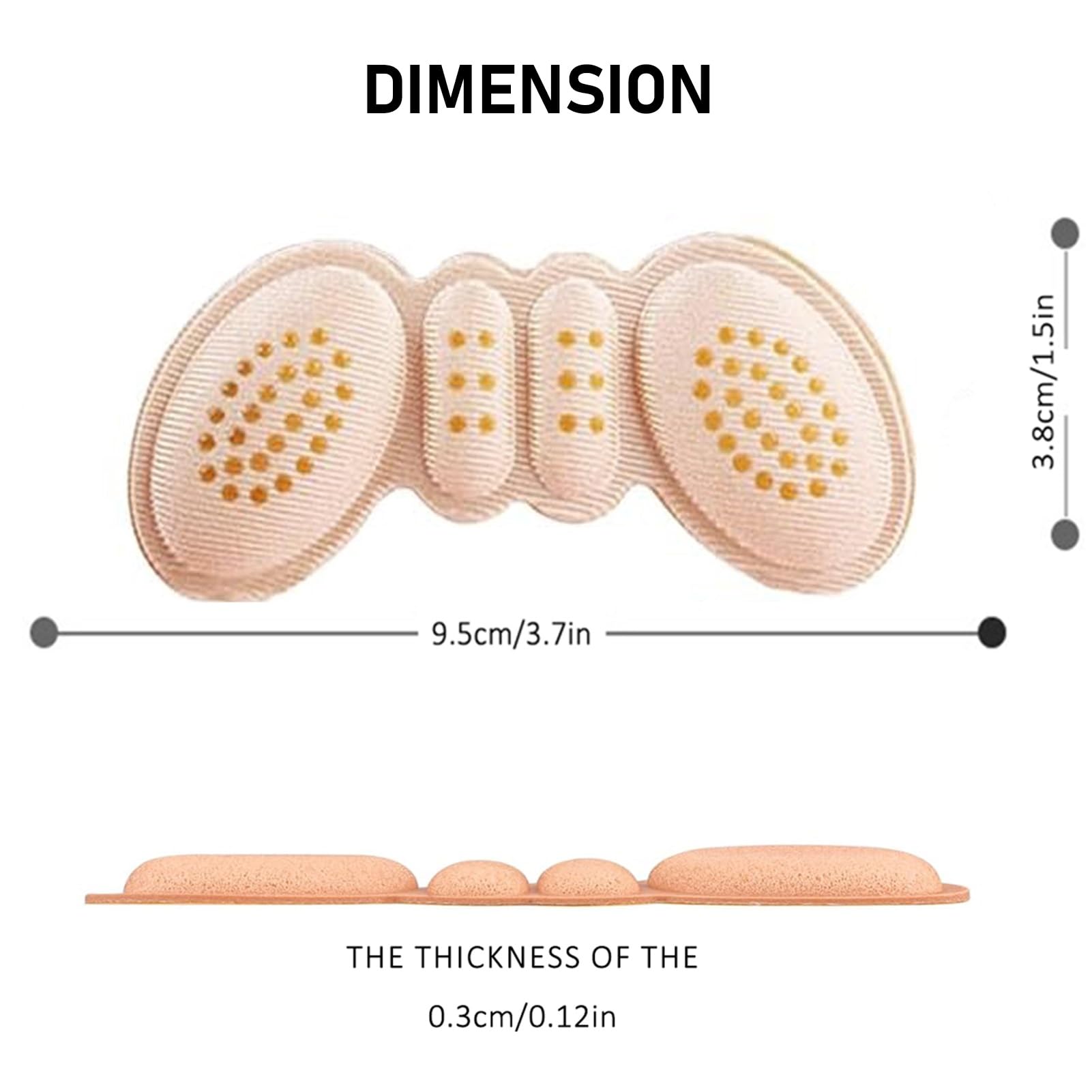 Fersenpolster Schuhe Selbstklebende Rückseite der Fersenpolster, vollflächige Fersenfüllpolster für lose Schuhe, verhindern Fersenverrutschen, Reiben, Blasen und Fußschmerzen (Color : Pink, Size : 2