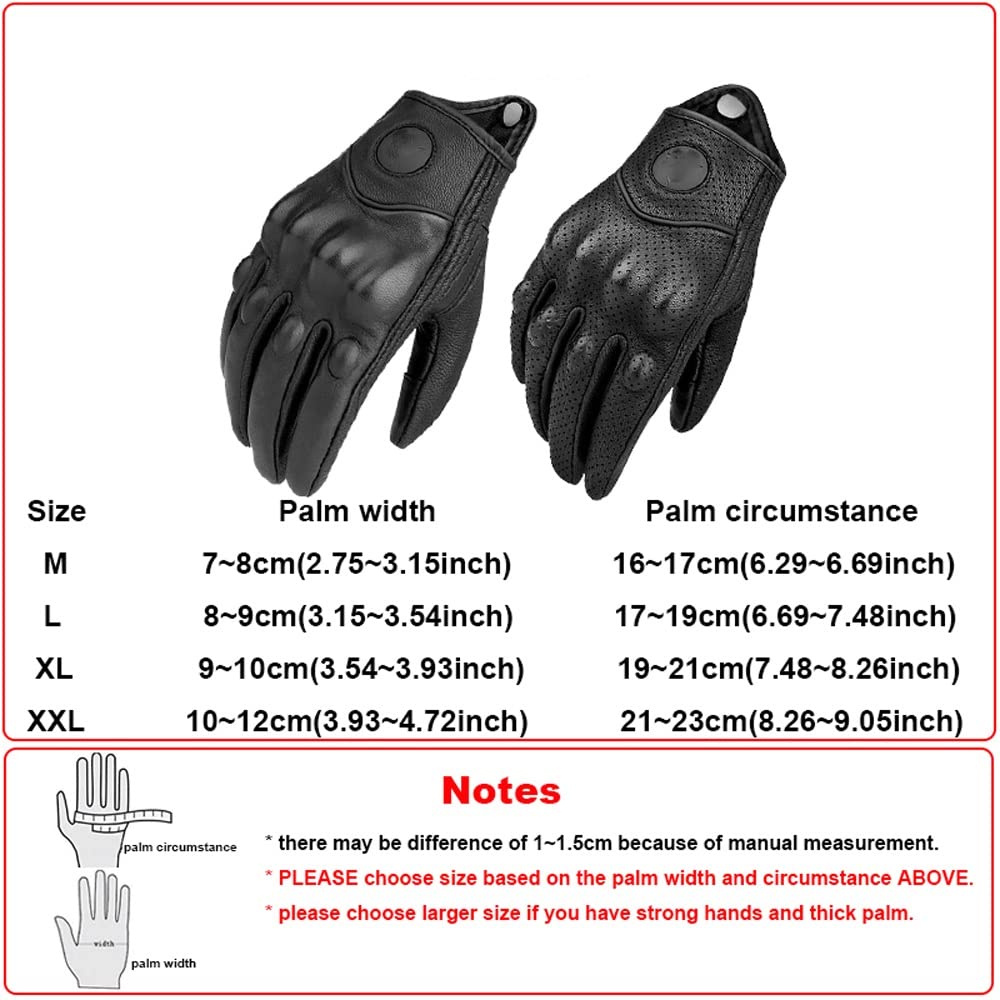 Guantes de Invierno Ciclismo Verano Manejo táctil Puño Protección Articular Cuero