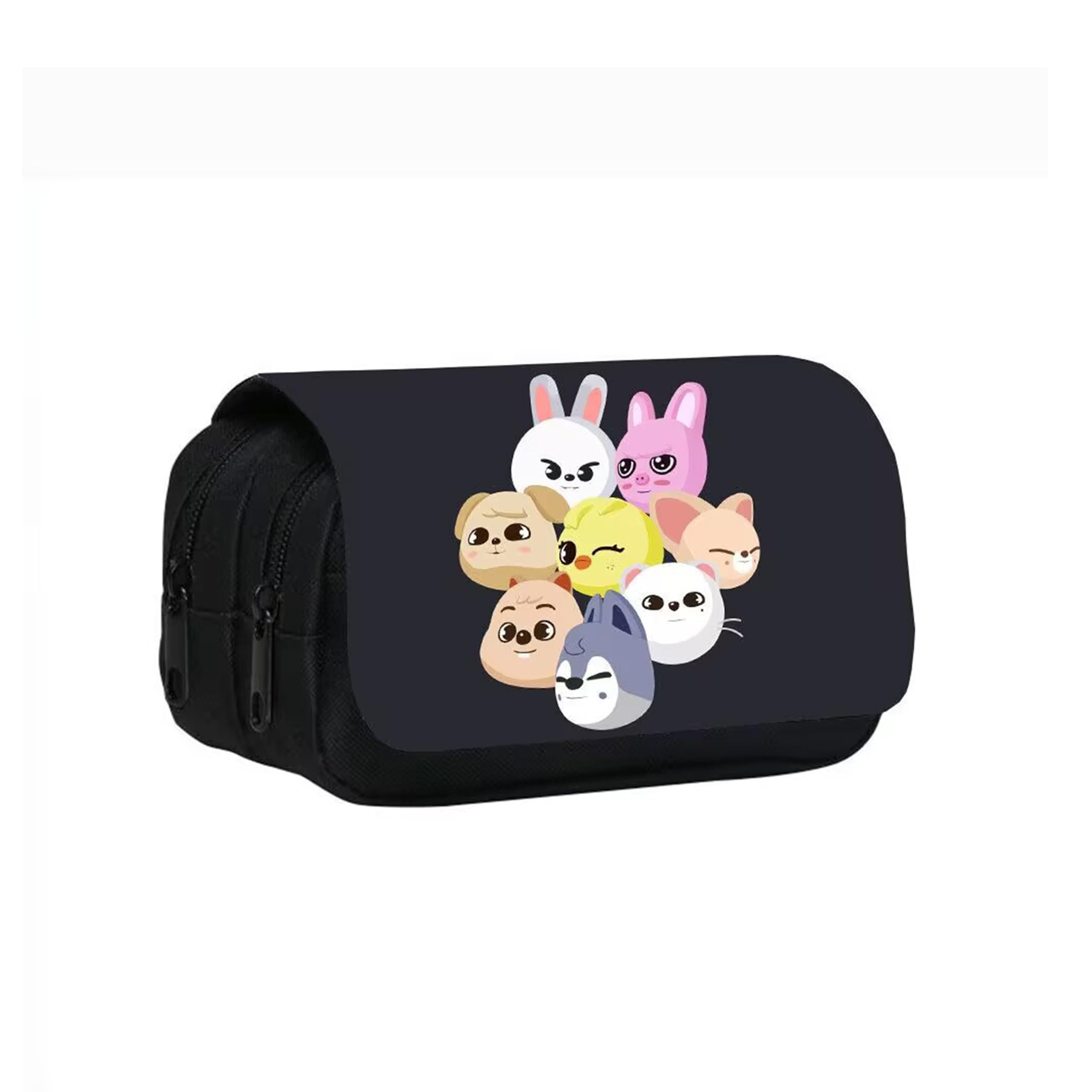 Roffatide Stray Kids Pencil Case Compartment for Boys Girls Large Capacity SKZ Stationery Organizer Storage Pouch for Stay Makeup Bag School Office Supplies Style H