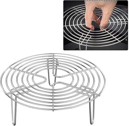 KAIAIWLUO Cocción Redonda Soporte,Soporte de Cocción Al Vapor Inoxidable Rejilla de Enfriamiento Freidora de Aire para Cocinar Al Vapor Rejilla Y Freidora de Aire Cover