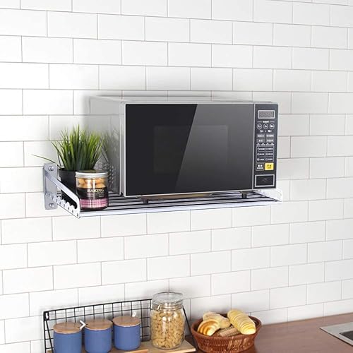 Miniatura 1 de MaxxCloud Soportes para horno eléctrico, estante para horno de microondas, estante de cocina, estantes de almacenamiento negros, estante de pared,