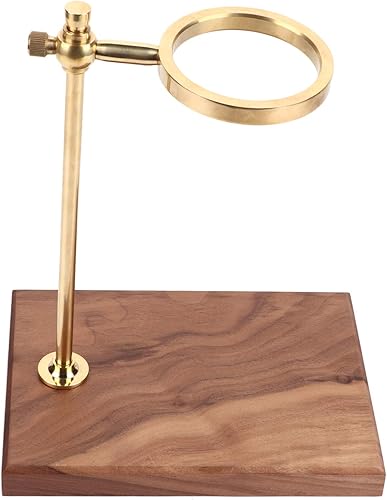 Miniatura 5 de Almacenamiento de cocina para verter sobre el gotero de café, filtro de soporte de 25 × 18 × 8 de latón de madera para café