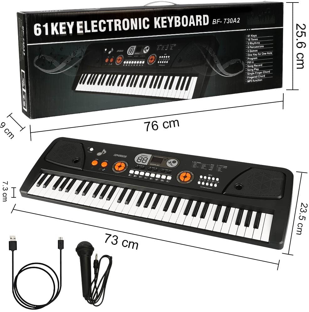Clavier de Piano Numérique,Clavier Électronique 61 Touches Musique Clavier Portable Keyboard Piano pour Enfants Débutant… - Les Beatles, Paul McCartney, John Lennon, RIngo Starr, George Harrison Clavier de Piano Numérique,Clavier Électronique 61 Touches Musique Clavier Portable Keyboard Piano pour Enfants Débutant… – Image 4