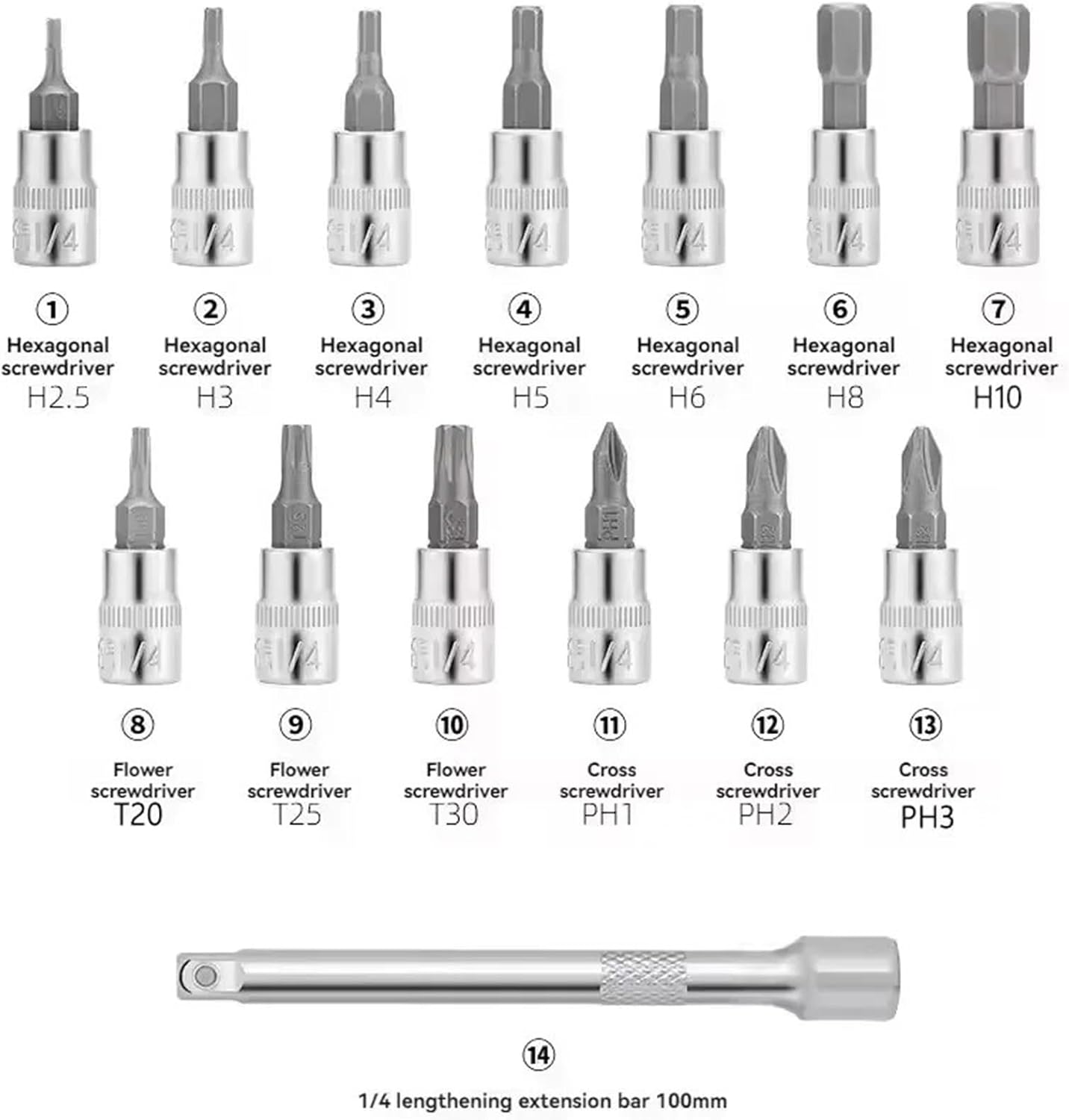 Bike Multitool Torque Wrench Set 1/4" 2-24Nm Double Scale Bicycle Maintenance Tool Allen Key Combination Repair Kits