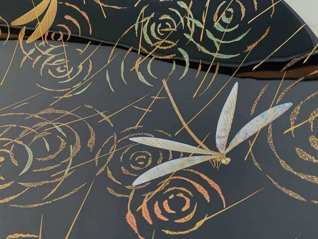 輪島塗 飾り皿 東海道五十三次 丸子 中尾喜久二　映え 絶推し 輪島塗 飾り皿 東海道五十三次 丸子 中尾喜久二 映え 絶推し