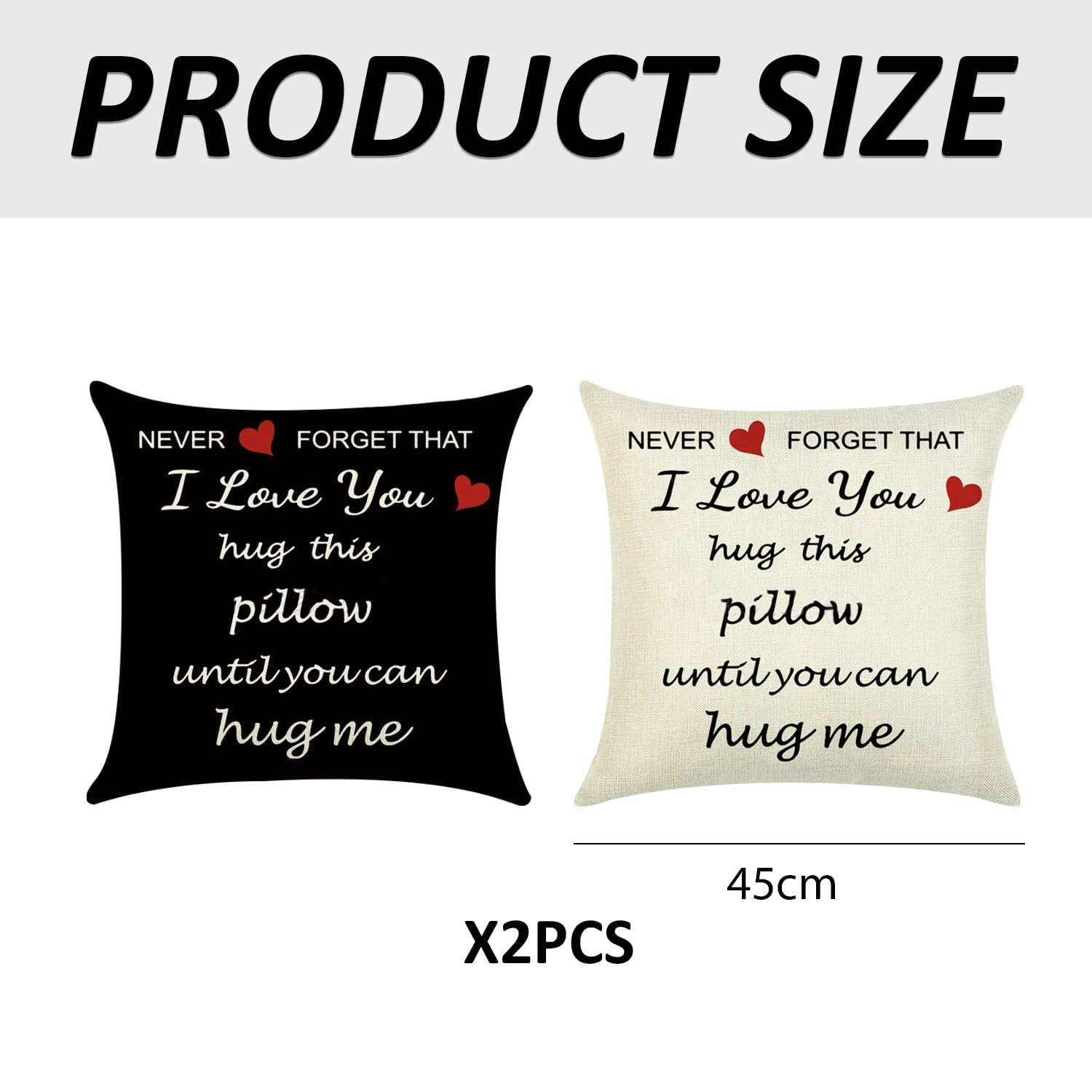 XMNIVATE 2 Pillowcases, Boyfriend Pillowcase, Girlfriend Pillow, Valentine's Day Cushion, Boyfriend Pillow - Image 2
