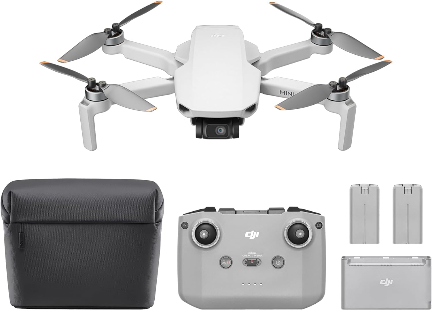 DJI Pack Mini 4K Vuela Más, dron con cámara 4K UHD para adultos, menos de 249 g, estabilización en 3 ejes, transmisión de vídeo a 10 km, regreso automático, 3 baterías para un tiempo máx - 93min, C0
