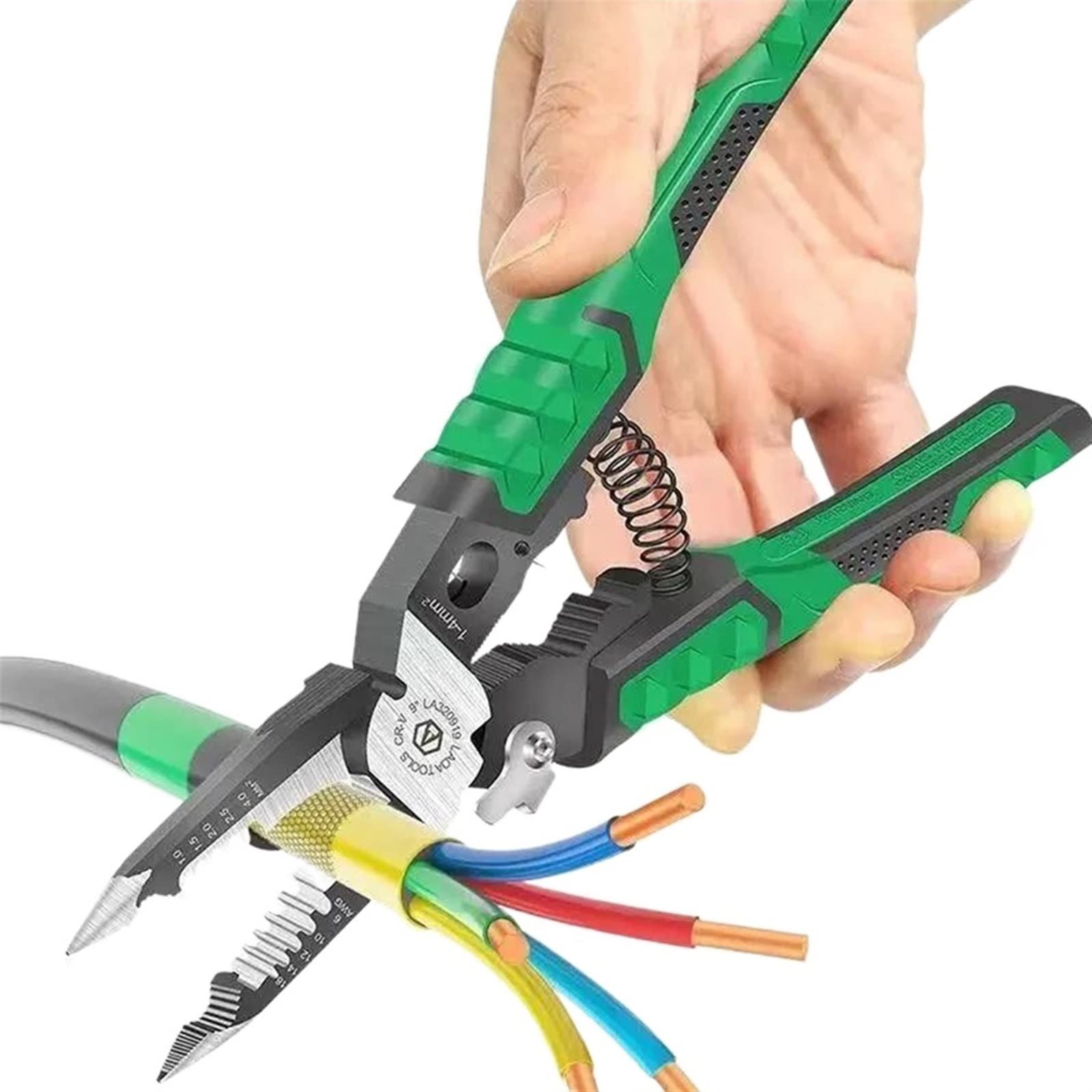 XTYPE Alicates de electricista para el hogar, herramienta de crimpadora profesional, pelacables, accesorio universal de reparación de alicates de electricidad