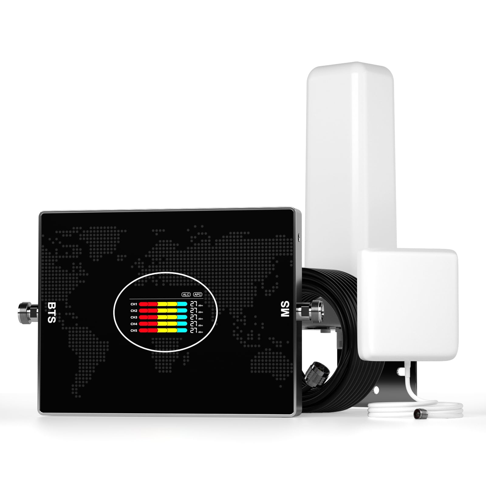 Amplificateur de Couverture 4G LTE pour Maison et Bureau, Amplificateur Signal Mobile Bandes 20/8/3/1/7 - Compatible avec Tous Les Opérateurs (Orange,SFR,Bouygues,Free)