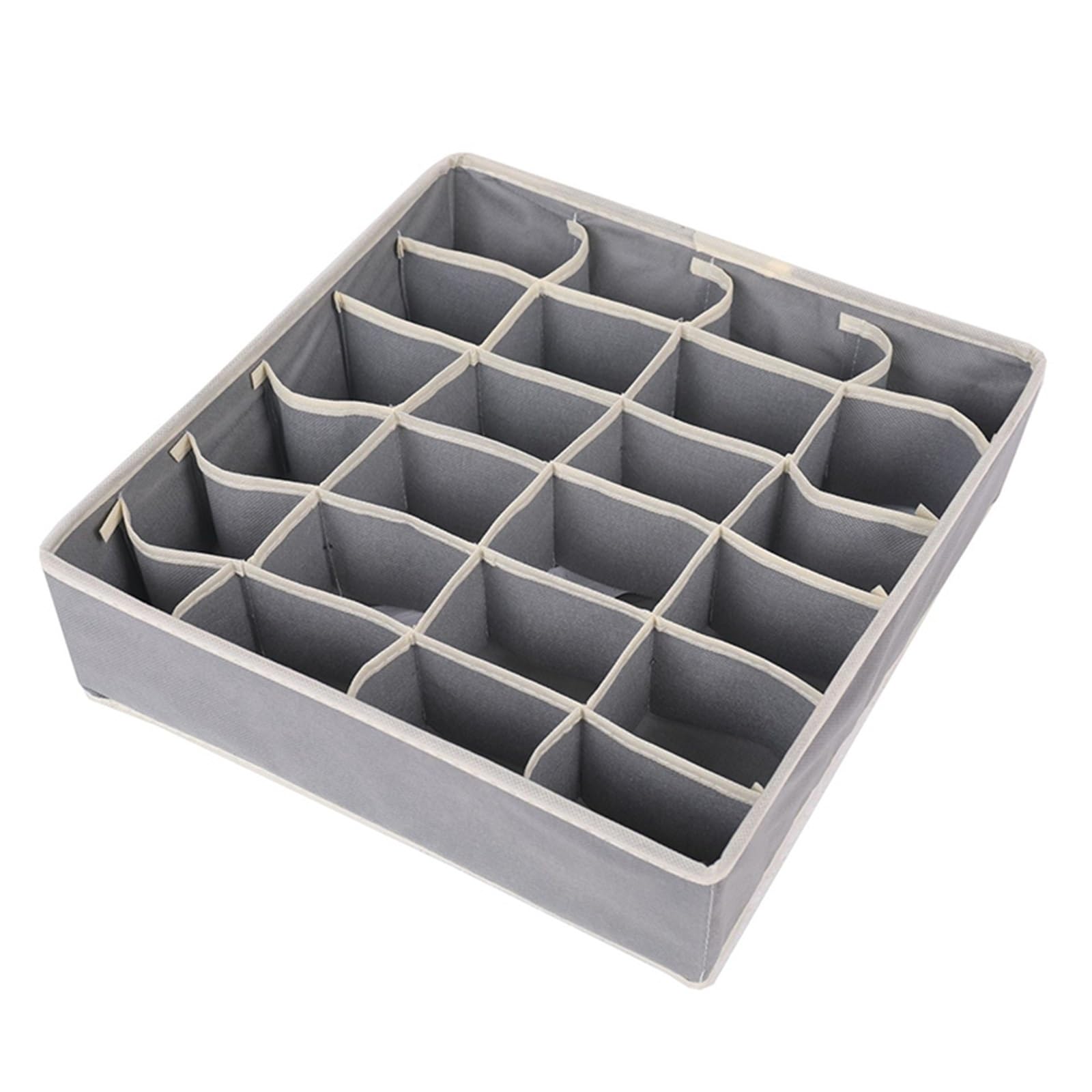 Organizer na bieliznę skarpetki biustonosz spodnie szalik krawat schowek szafa szuflady organizery składane etui na bieliznę organizer (szary 24 siatki)