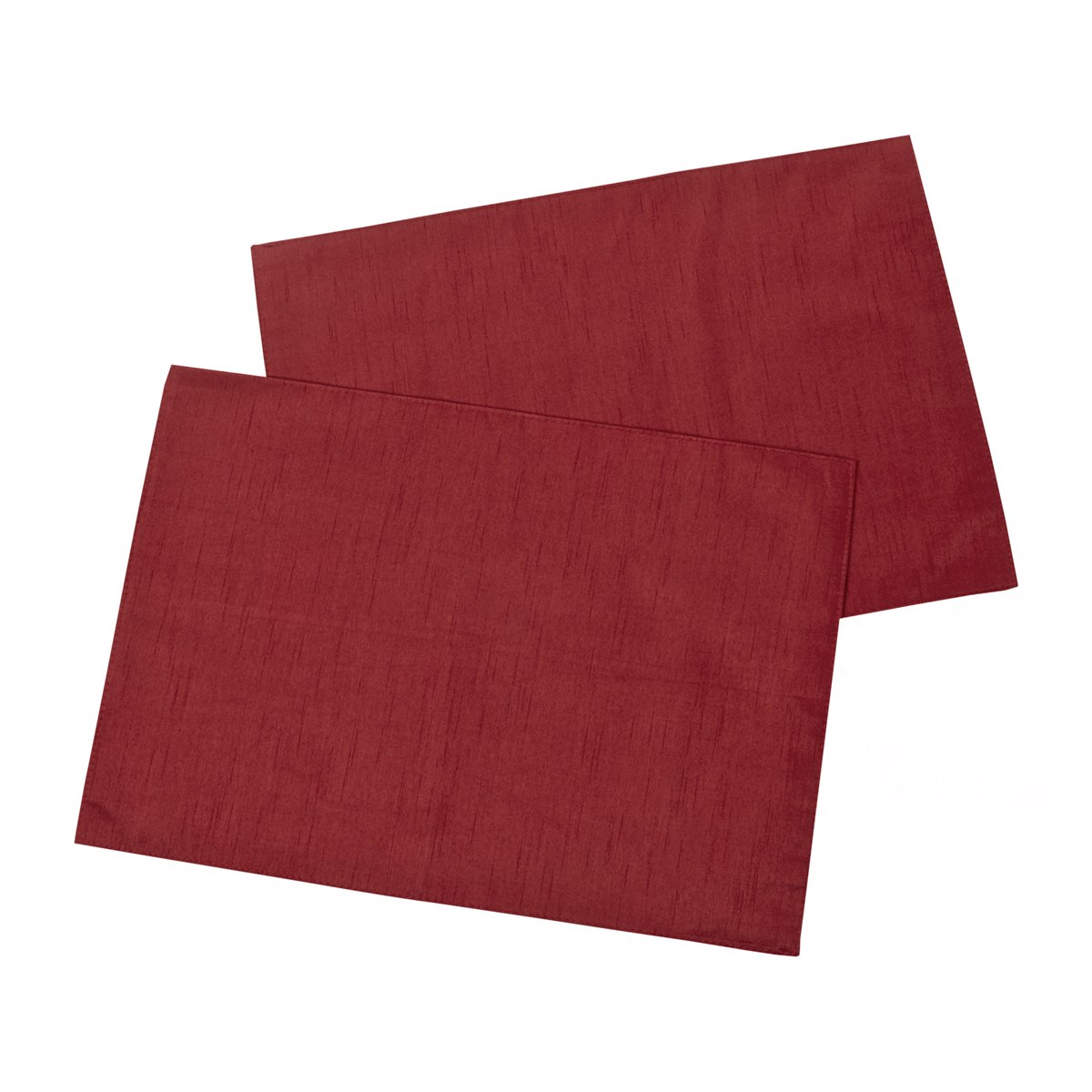 13 x 18-inch Faux Silk Placemats, Burgundy, Pack of 2