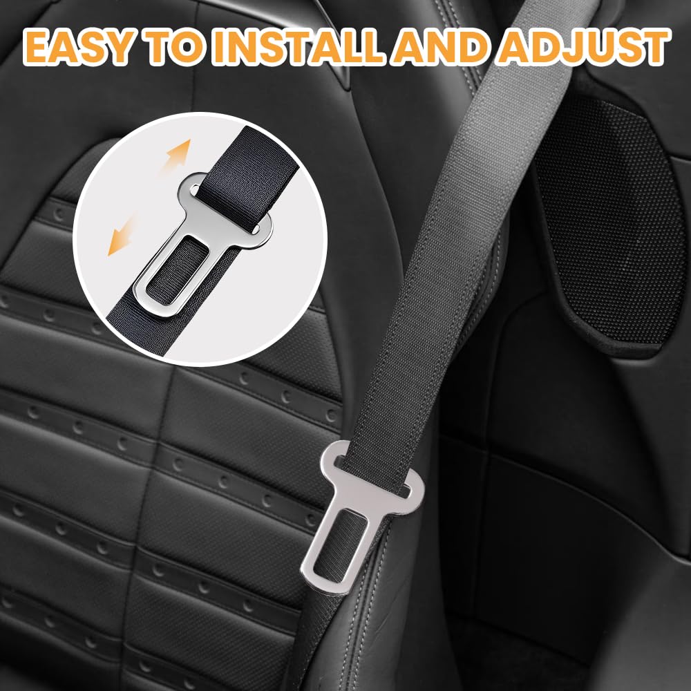 HMCEY 3 Piezas Anclaje Cinturon Seguridad Perro,Pinza Cinturon Seguridad Coche,Clip de Hebilla para Cinturón,Clip para Asiento de Coch,Accesorio de Cinturón de Seguridads Universal,Conector de Metal — view 5