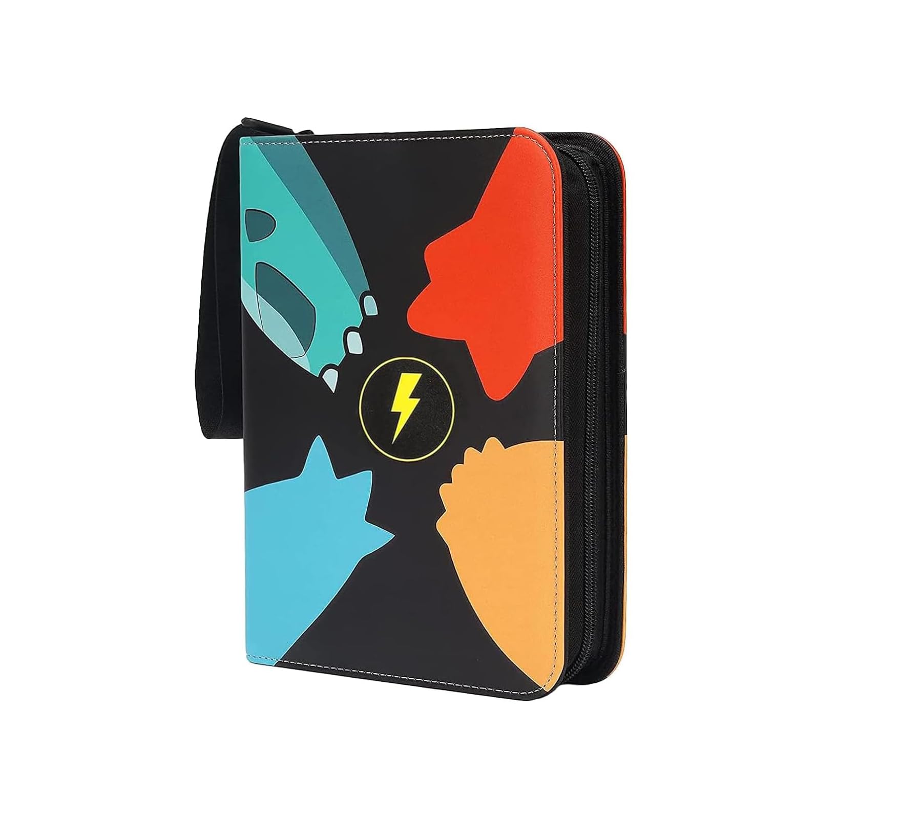 Smart Buy 9-Pockets Trading Card Binder with Sleeves and Bonus Stickers,Card Binder Collect Holder Case,900 Pockets Zipper Binder Case Album for Boys and Girls (Small 4 Pockets)