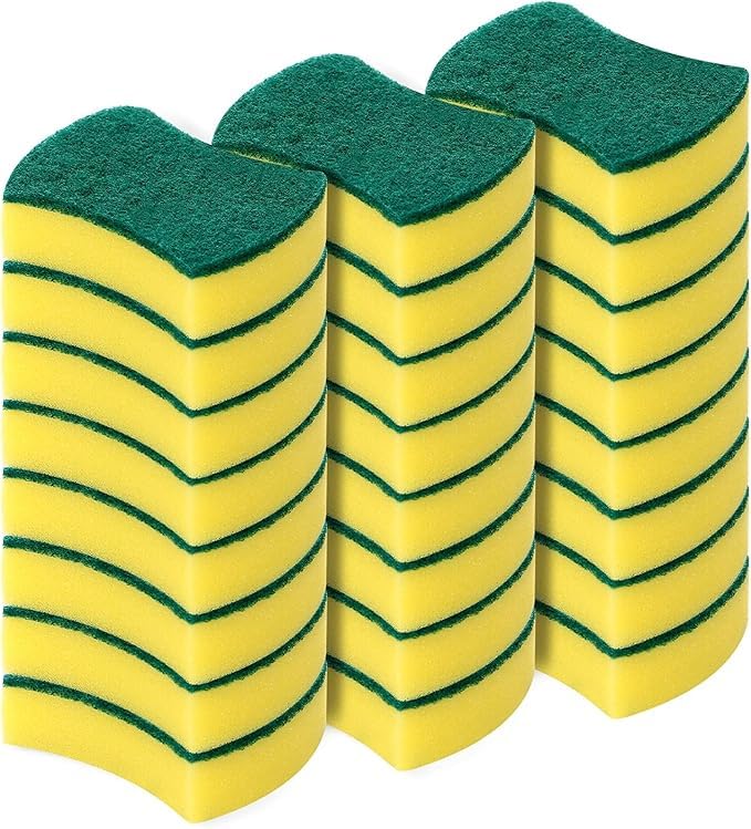 Estropajos de Microfibra para Fregar – Pack de 24 Esponjas Reutilizables y Antirayaduras – Limpieza Suave para Cocina, Baño, Vajilla, Ollas y Superficies Delicadas (1 Paquete con 24 ESPONJAS)
