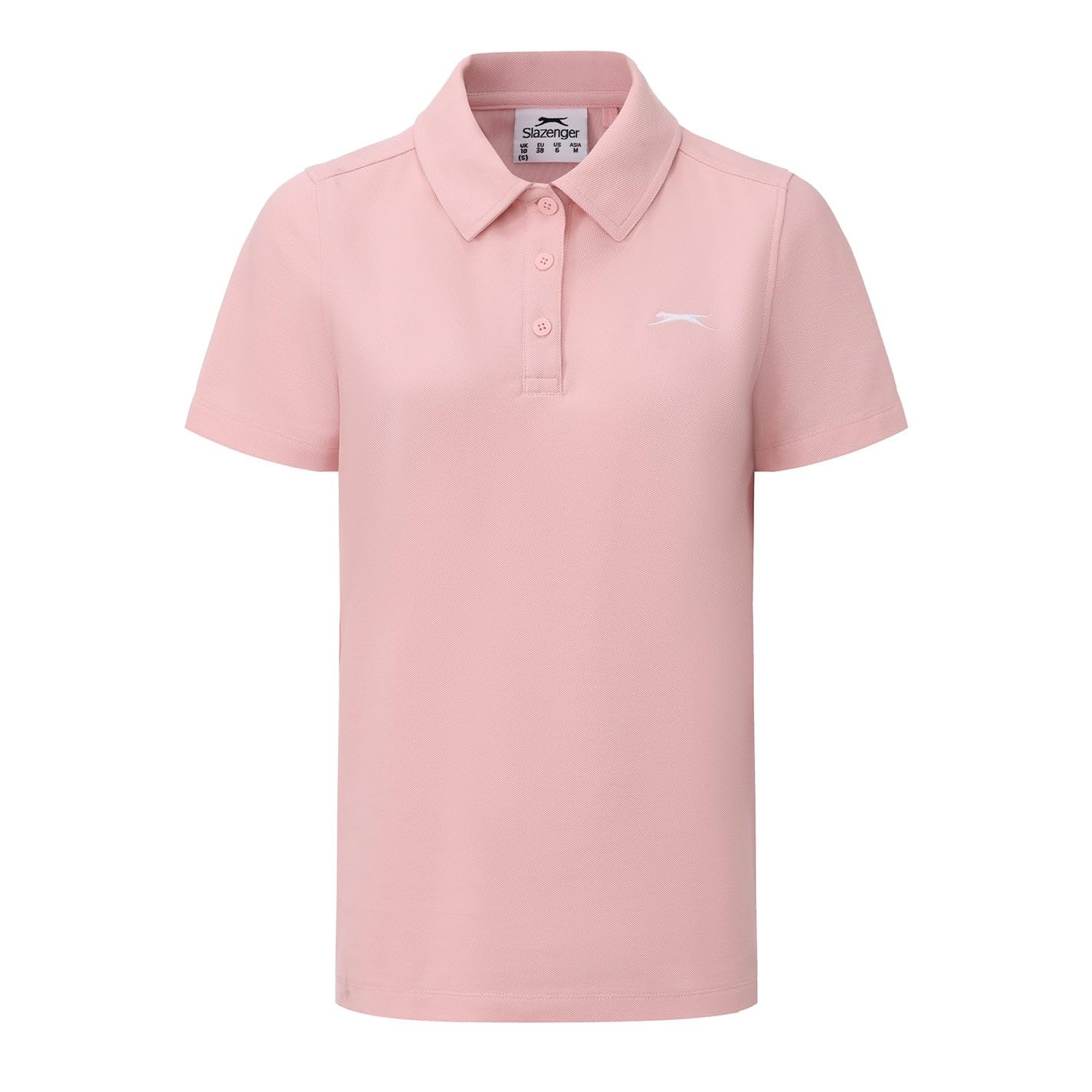Slazenger Womens Polo Short Sleeve Baby Pink 18