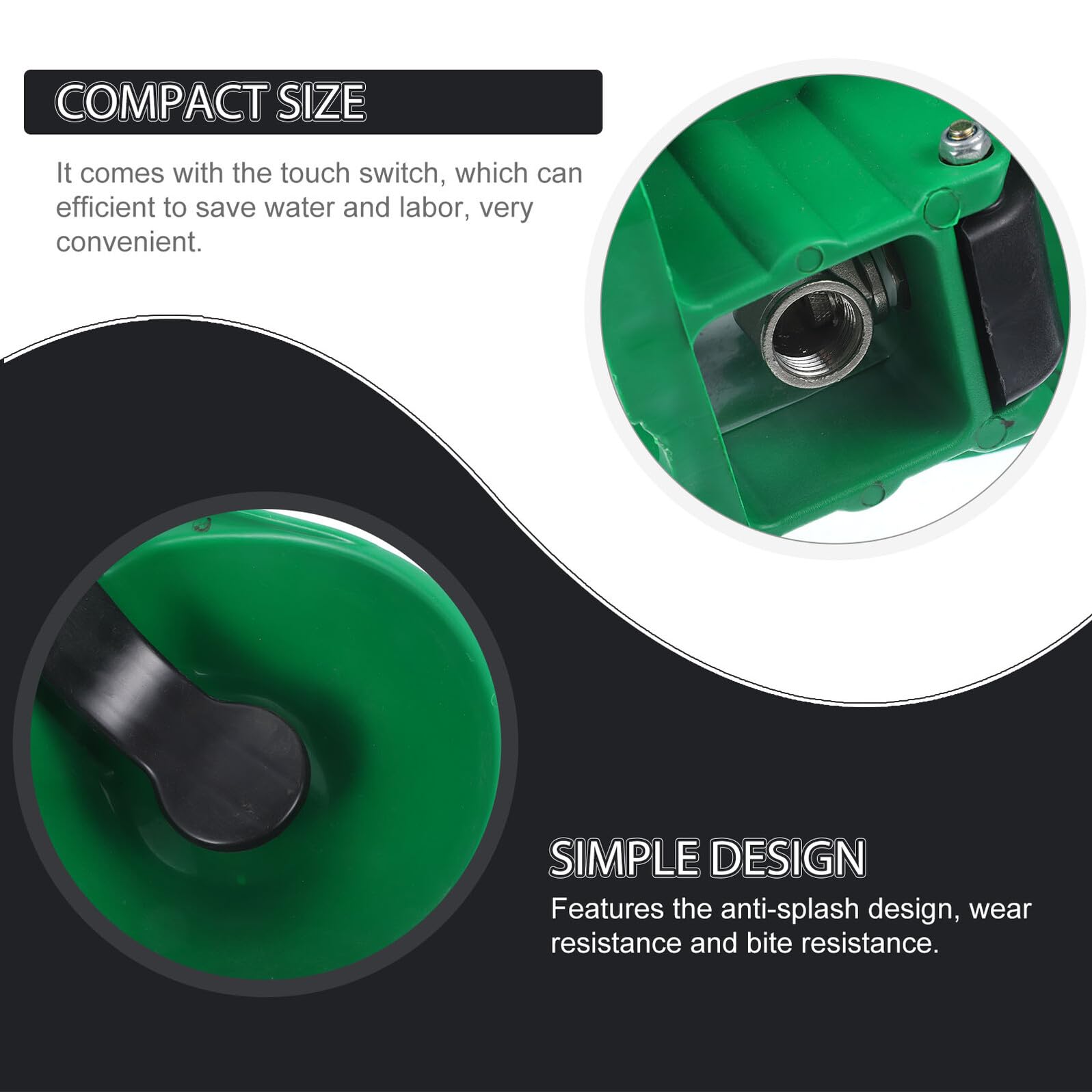 Homoyoyo Abbeveratoio Automatico per Bestiame in Plastica e Ghisa Ciotola Grande per Bovini e Ovini Design Forma di con Valvola Contatto per Risparmio Idrico Adatto Mucche Suini e