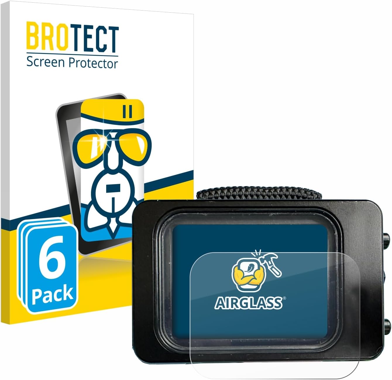 BROTECT Glass Screen Protector Film Compatible with Divesoft Freedom Dive Computer (6 Pack) - Glass-Foil Protection [Scratch Resistant, High Clarity]