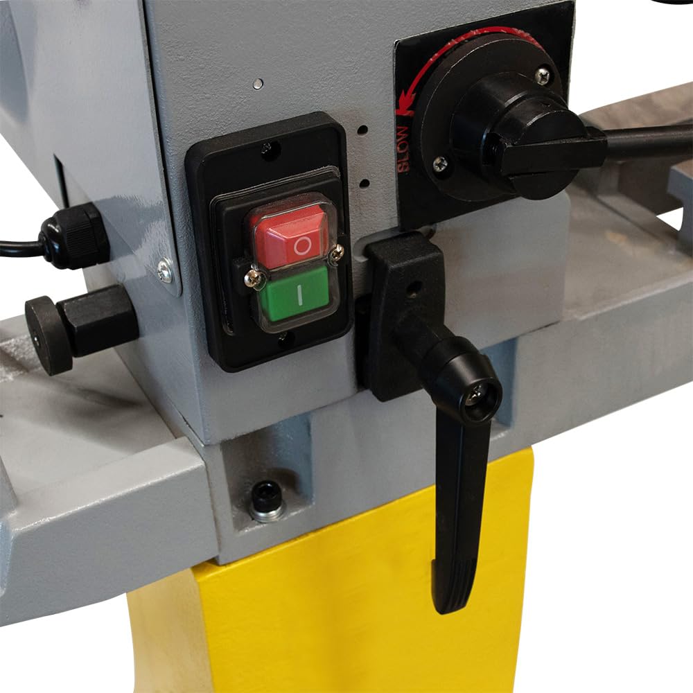 BAMATO Drechselmaschine WL-900V (230V) | 550W Leistung | Stufenlos 500-2000 min-1 | Werkstück max. 900mm | M33-Gewinde | Drehbank Drehtischmaschine (WL-900V (Ohne Kopiereinrichtung WL900CD))