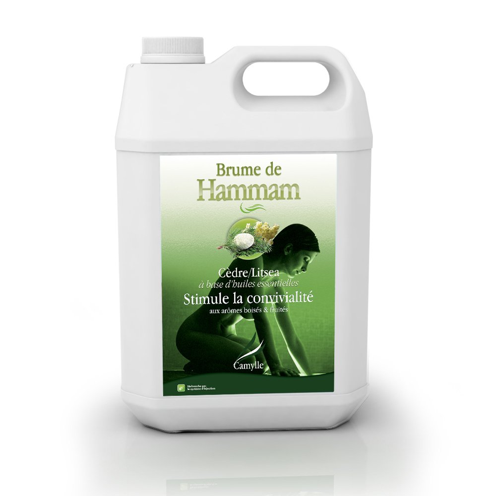 Camylle - Steam Bath Fragrance Cedar/Litsea - Fragrances Made from Essential Oils for Steam Rooms, Steam Baths, or Steam Showers - Stimulate The Conviviality with wooded and Fruity Aromas - 5000ml