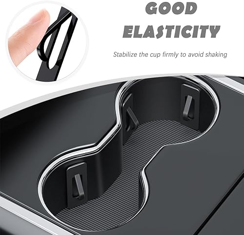 Miniatura 5 de Soporte para tazas de automóvil con adhesivo, portavasos para automóvil, estabilizador de silicona antivibraciones para almacenamiento de automóvil,