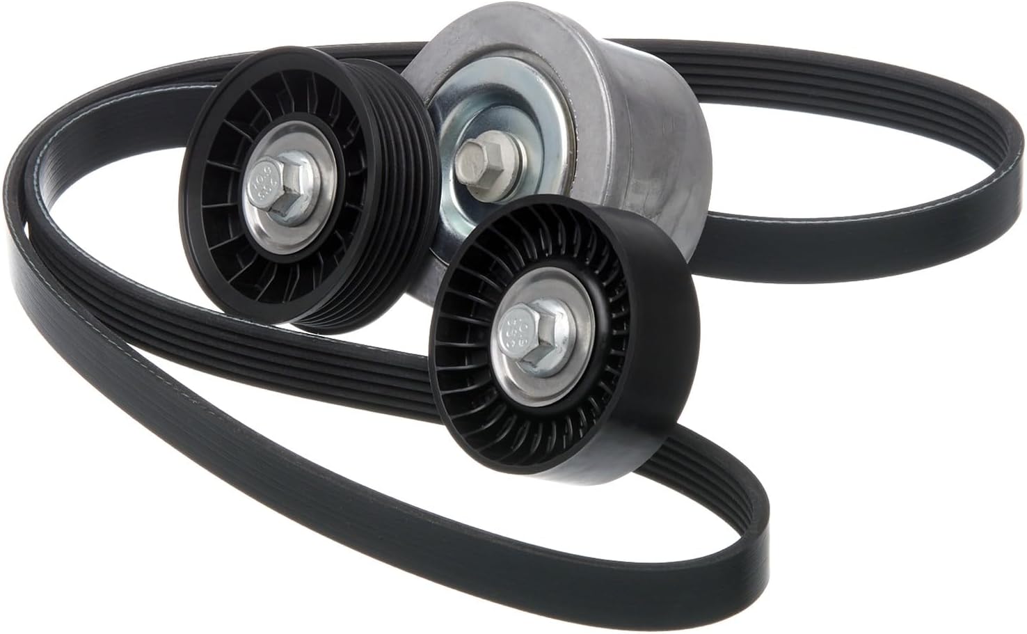 Serpentine Belt Drive Component Kit Compatible With Jeep Liberty 3.7L V6 GAS 2008 2007 P-1498195