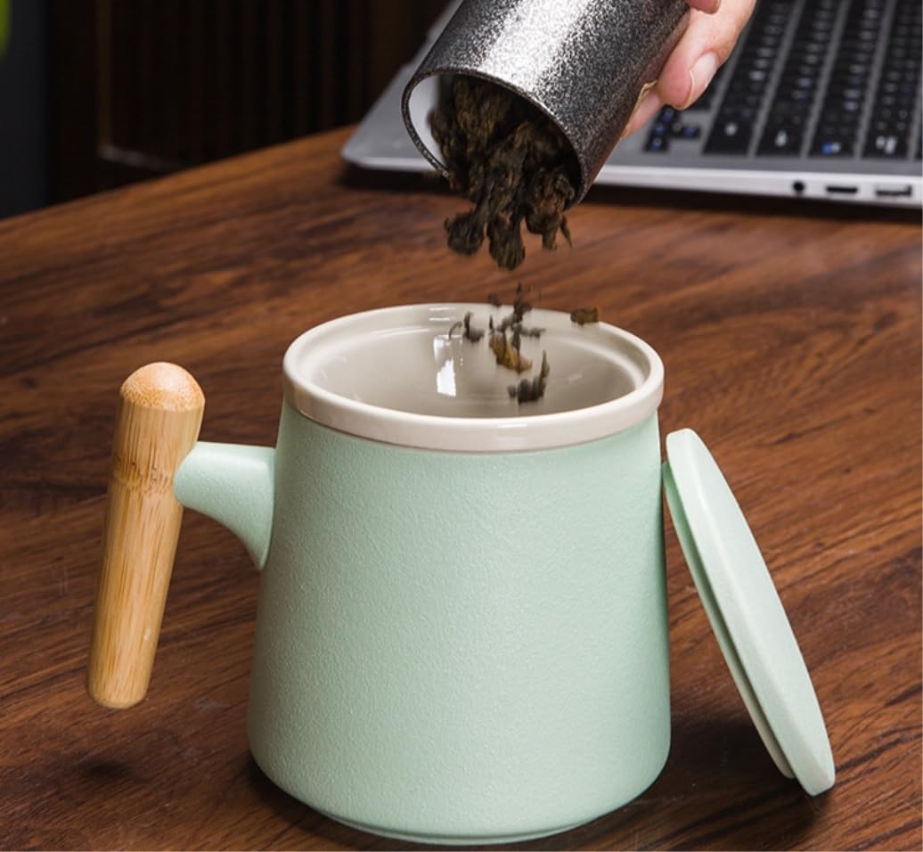 Tasse à café, Tasse à Lait, café en céramique avec Couvercle, Filtre, thé, Eau, séparation