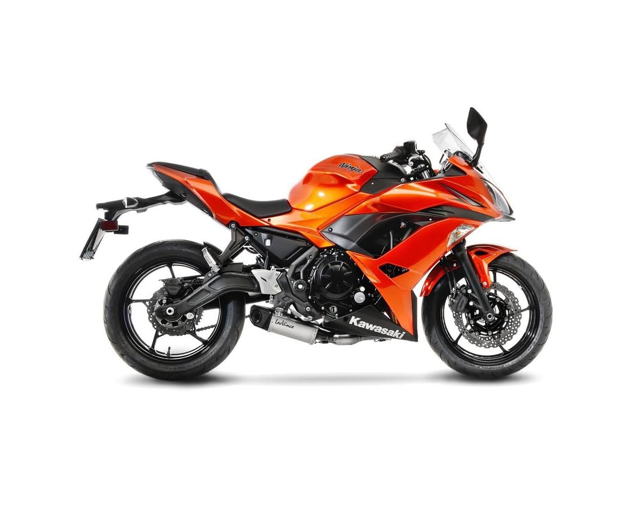 LeoVince Unterboden-Auspuffanlage Terminate Scarico Underbody Fur Kawasaki Ninja 650 17-19, Edelstahl (Inox), Modellcode 14170