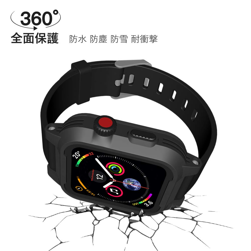 Amazon.co.jp: Apple Watch 42mm ケース バンド 一体 落下衝撃 吸収 