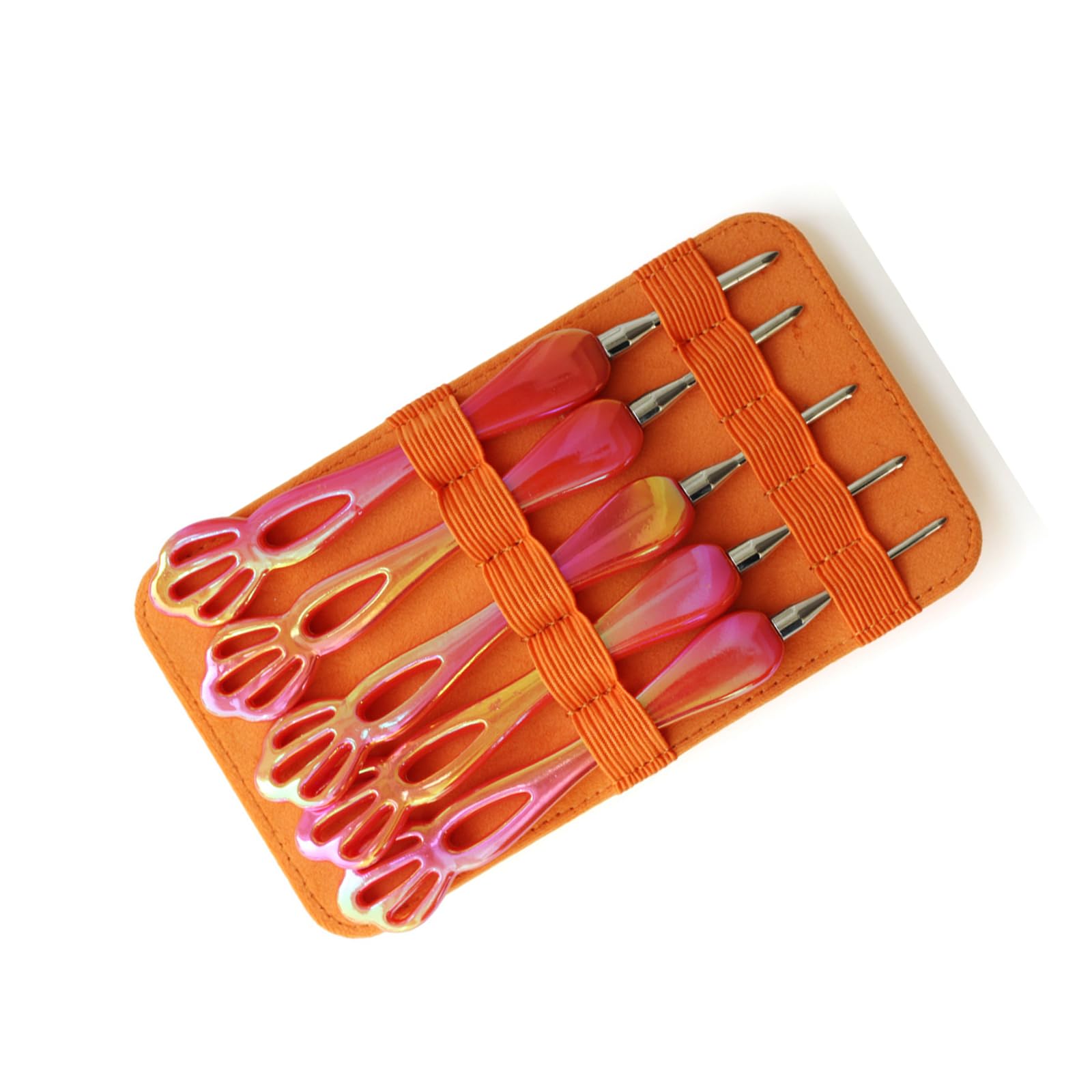 Kalttoy 9Pcs Acrylic Handle Crochet Hook Set Ergonomic Grip Aluminium Crochet Hook Needle for Knitting Crocheting 2.5-7.0mm Aluminum Hooks Set Ergonomic Handle