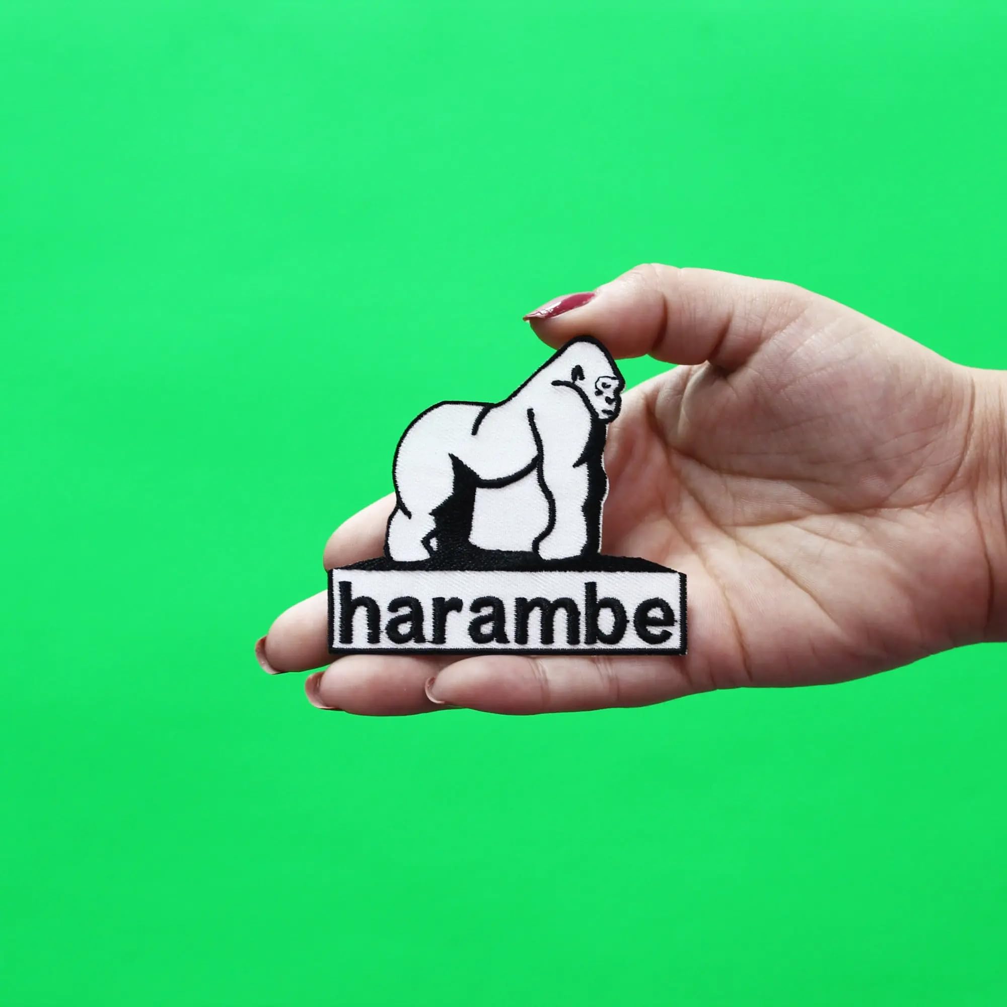 Harambe Gorilla Patch Remember Zoo Embroidered Iron On Alt