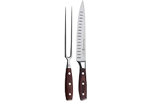 Messermeister Avanta Kullenschliff Carving Knife and Fork Set