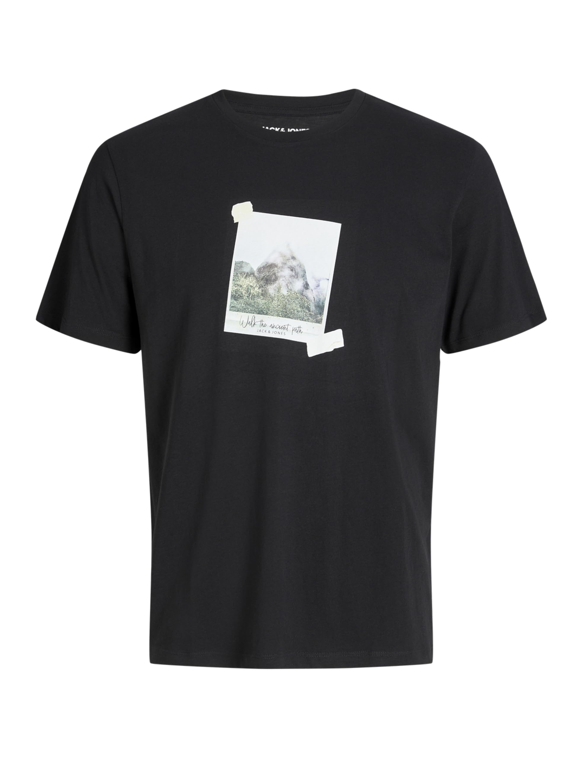 JACK & JONES Jjryu Tee SS Crew Neck, Black, L