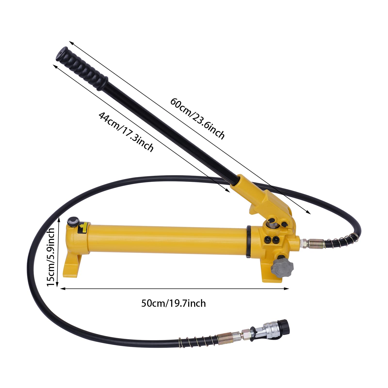 Pompe hydraulique manuelle 0-70 MPa Pompe hydraulique à air Pompe à main hydraulique 700 cc Capacité d'huile Pompe hydraulique manuelle avec tuyau de 1,8 m