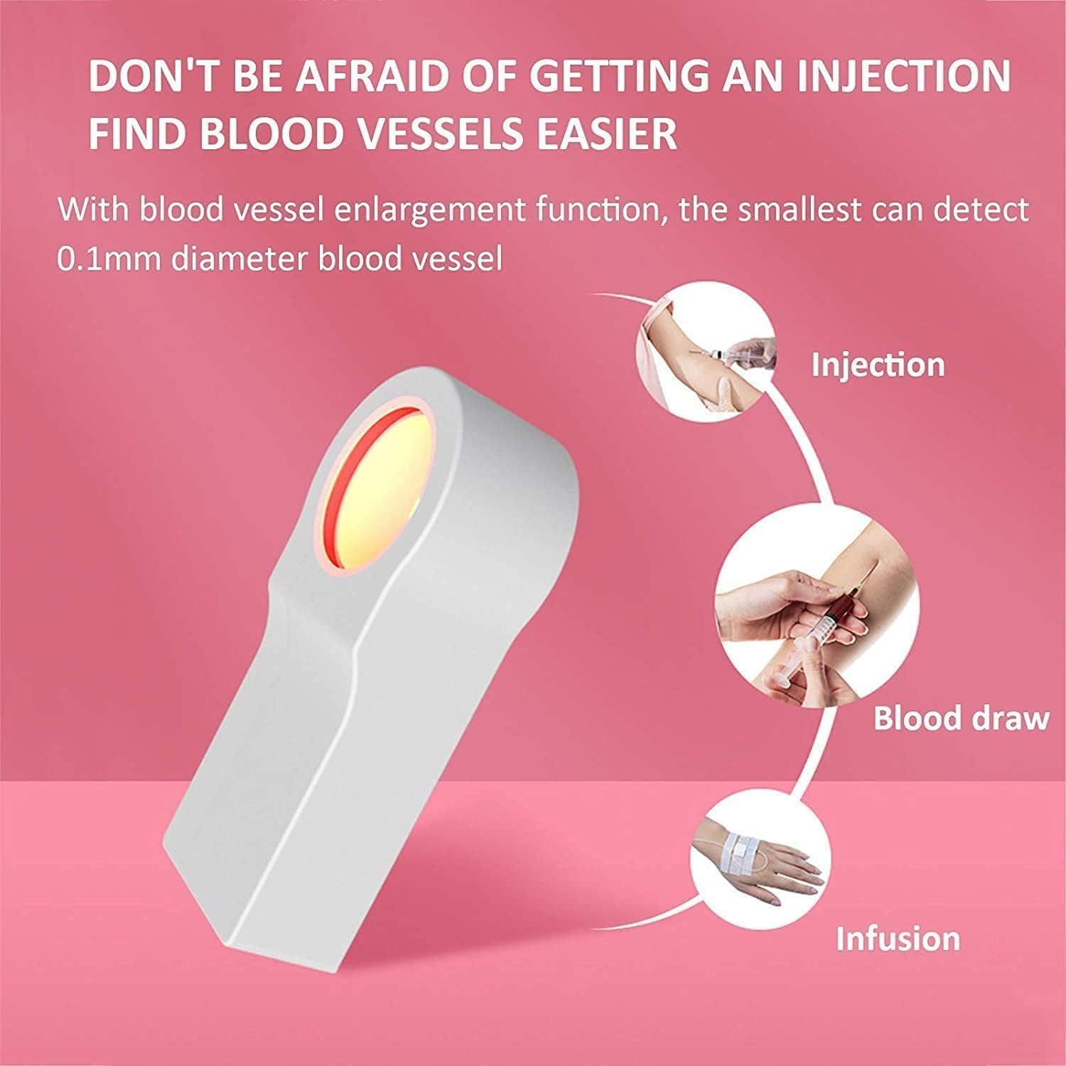 Luci a penna Cercatore di vene for infermieri Visualizzatore di vene vascolari mediche con ingrandimento vascolare, addebitabile for venipuntura su varie pelli for cliniche ospedaliere.