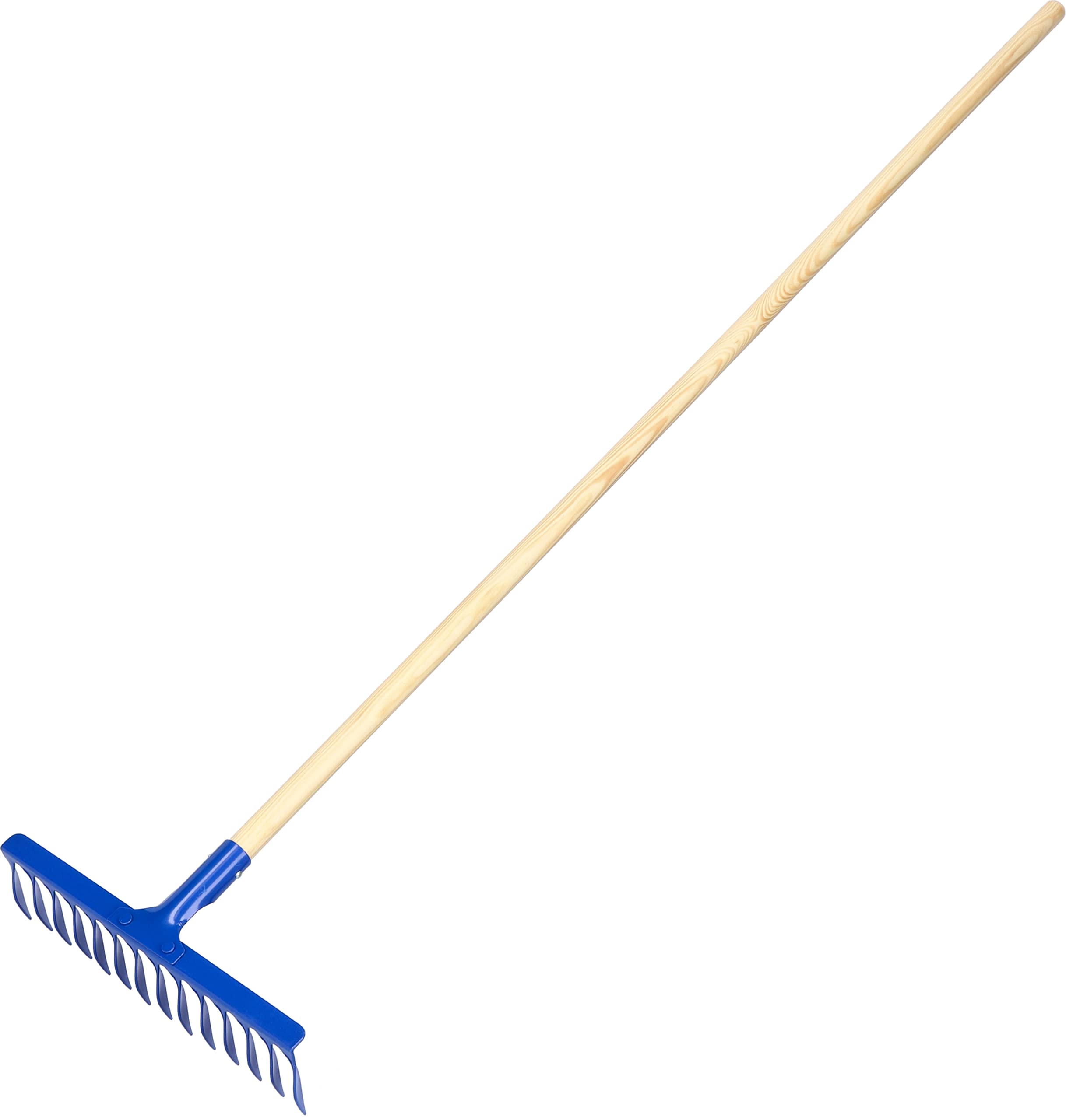 KOTARBAU® Harke mit Rasenlüfter mit 14 Zinken Gartenharke mit Holzstiel 150 cm manueller Vertikutierer für Garten Schneidrechen Gartenwerkzeug Gartengeräte