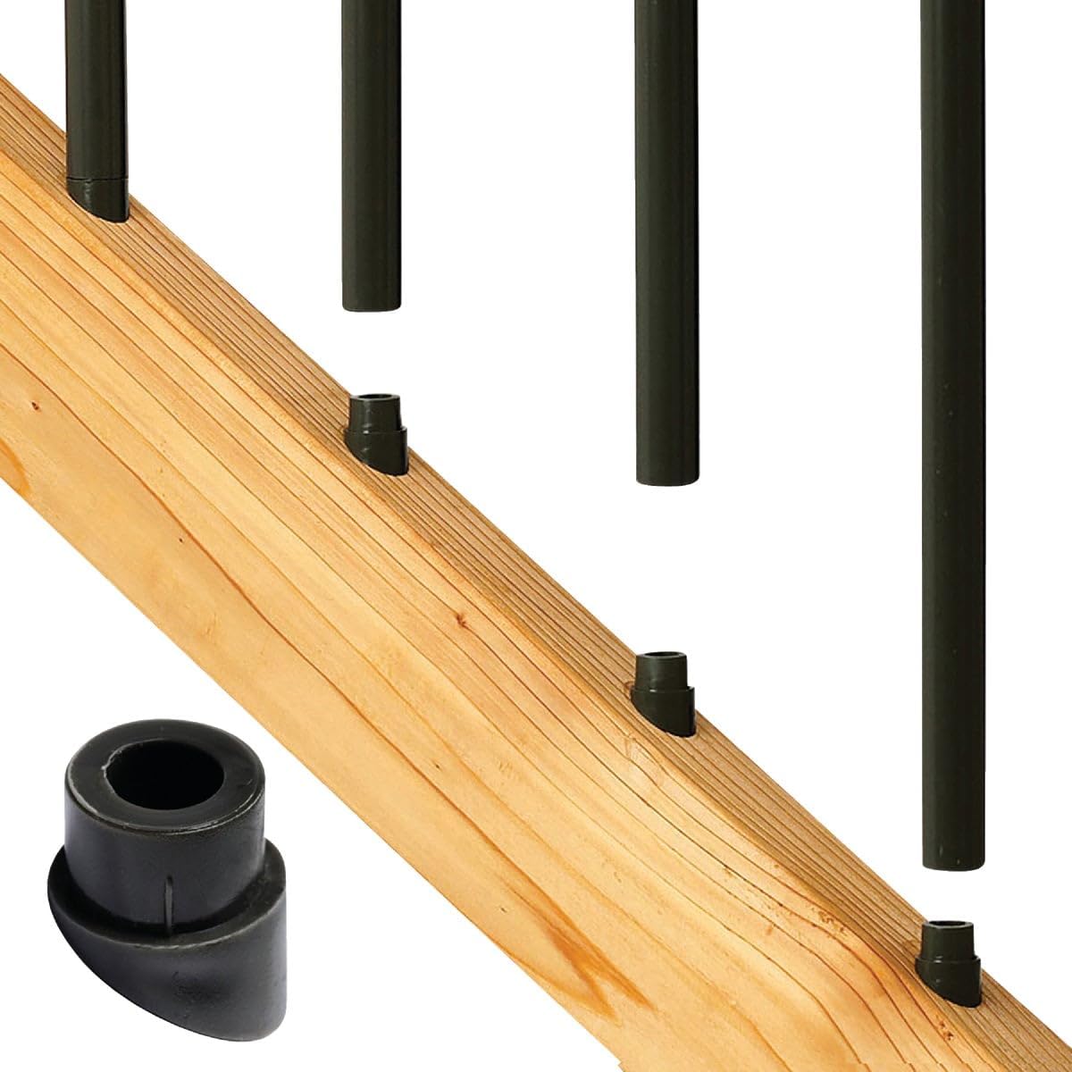 74817 Baluster Stair Connector with Screws, 20-Pack, Black
