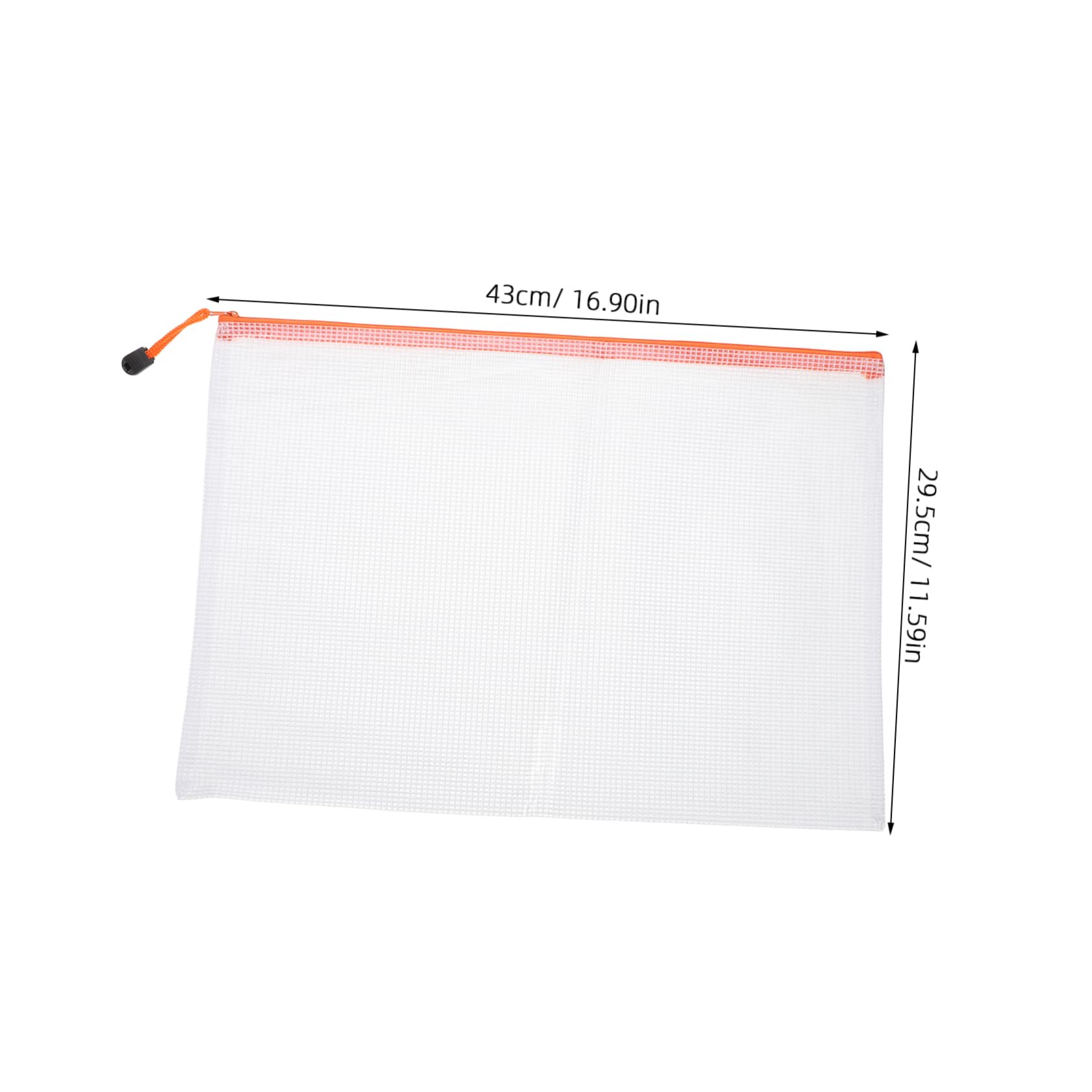 Buste Portadocumenti A3 Zip in Pvc Trasparente 16 Pezzi | Finitura a Griglia, Formato Grande, per Ufficio e Viaggio, per Fogli e Prove, Ordine e Visibilità