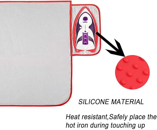 Miniatura 4 de Alfombrilla de planchado, manta de planchar antideslizante mejorada con soporte de silicona para planchar, algodón grueso acolchado sin espuma,