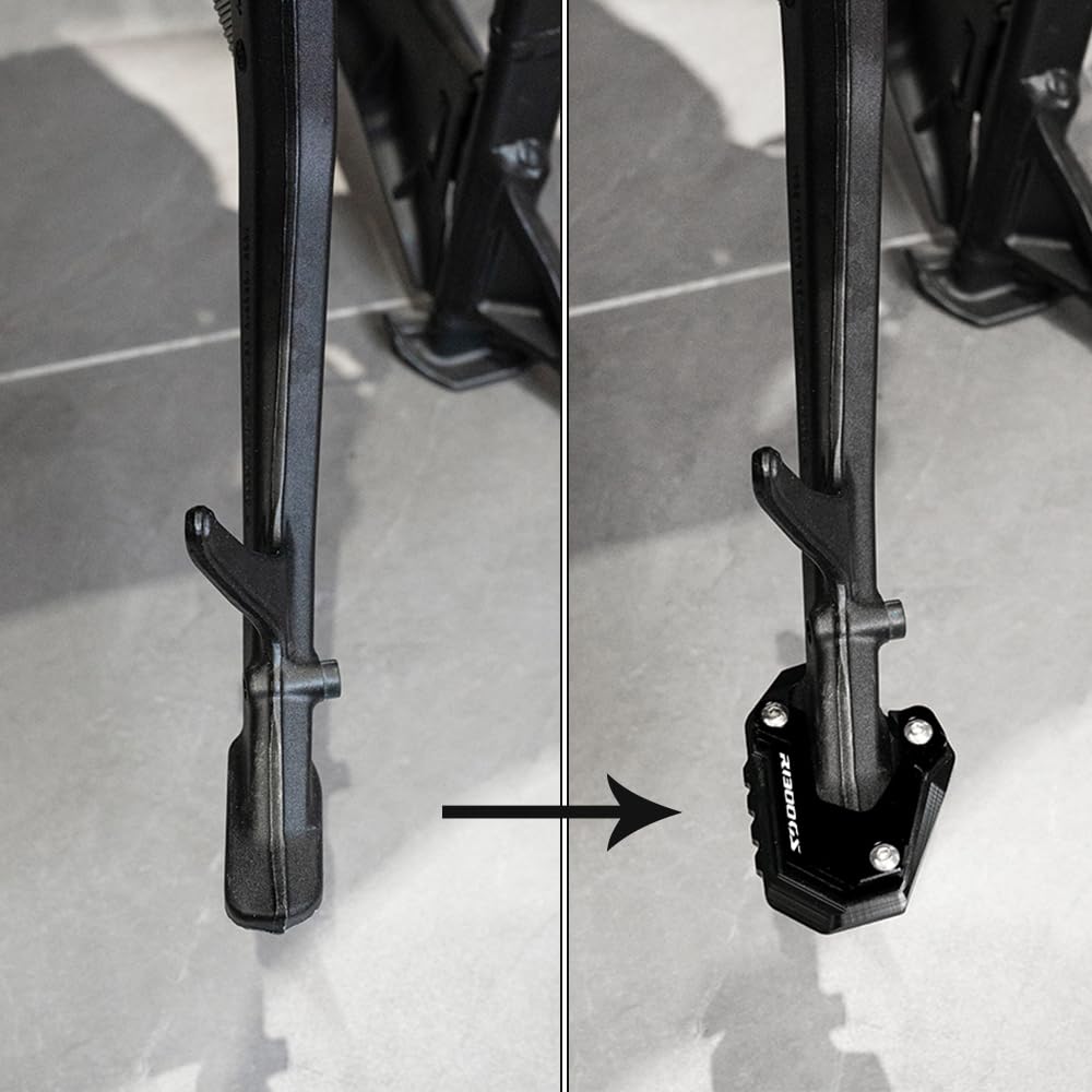 piastra per cavalletto laterale per moto per BMW R1300GS GS1300 R 1300 GS Adventure ADV Opzione 719 2023 2024 2025 r 1300 gs accessori piastra per supporto del cavalletto (Nero)