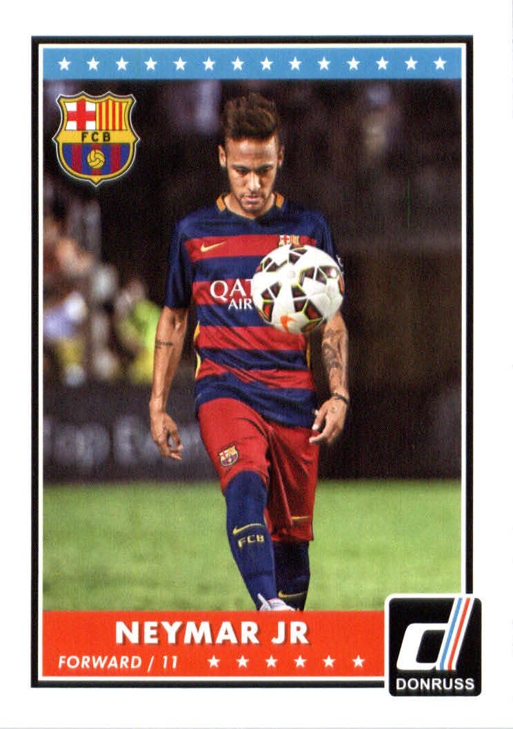 2015 Donruss #69 Neymar Jr Soccer Card in Protective Display Case