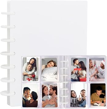 23 Inch Photo Album for Polaroid Fujifilm Instax Mini 11 12 9 8+ 8 7+ Instant Camera, KODAK Step/Canon IVY/HP Sprocket Color Photo Printer with 20Pcs Inner Pages (White)