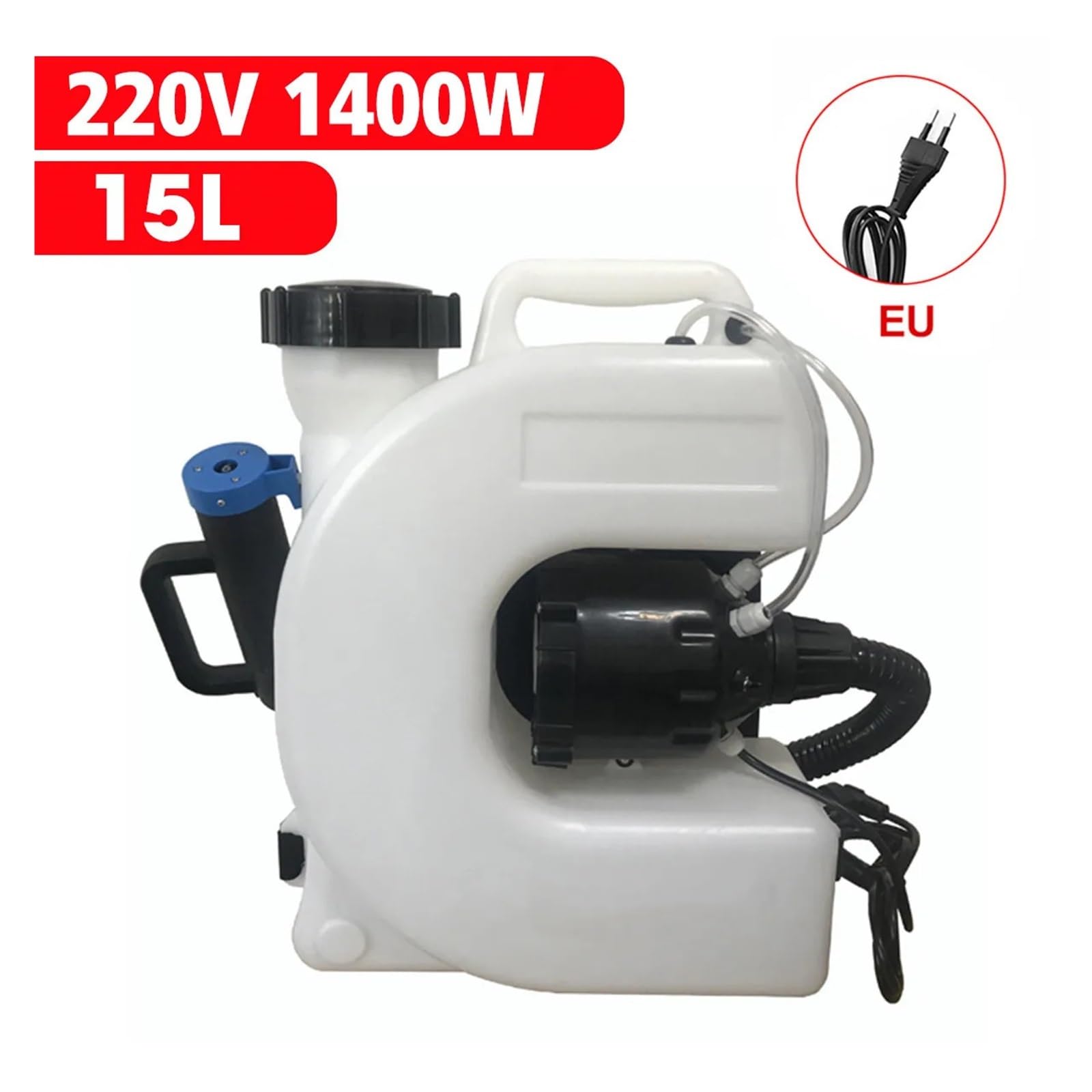 Opryskiwacz Elektryczny, 15L 1400W Super-C plecak elektryczny opryskiwacz ULV, zimny zamgławiacz Ultra rozpylacz ogrodowy maszyna do zamgławiania na zimno