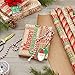 Hallmark Christmas Wrapping Paper Bundle with Cut Lines on Reverse, Kraft (Pack of 4, 88 sq. ft. ttl) Red Trucks, Snowflakes, Stripes, Merry Christmas (5JXW1038)