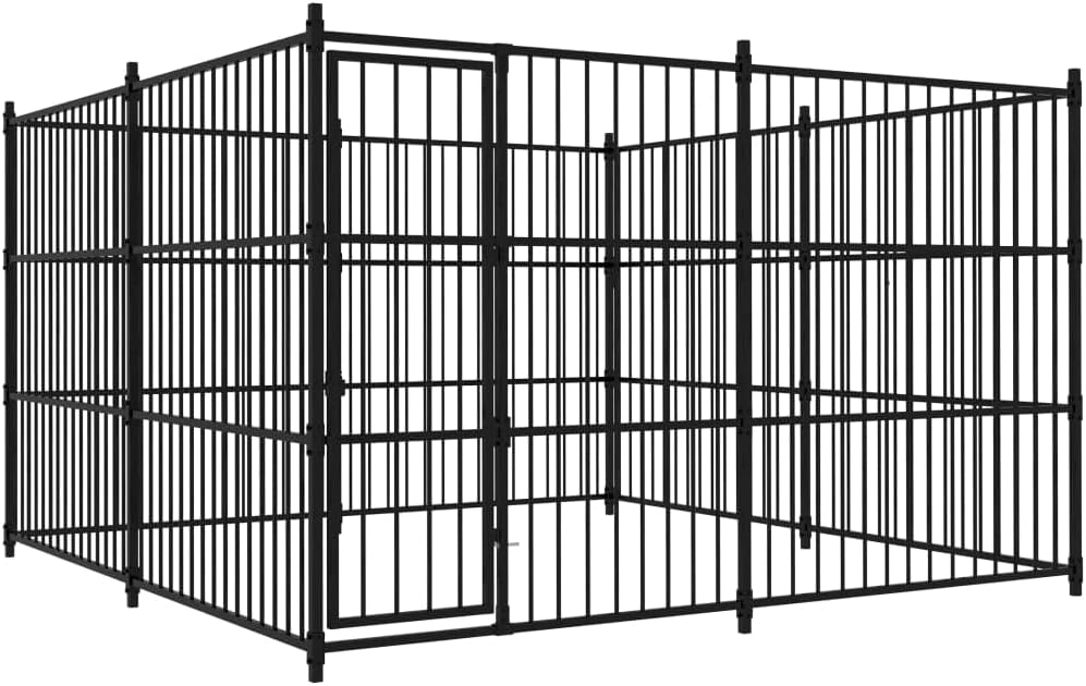 vidaXL Outdoor Dog Kennel 118.1"x118.1"x72.8" Pet Supplies