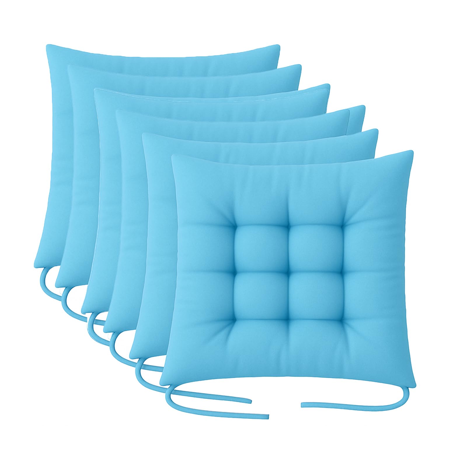 Cushion Chair Pad Cushions, Tie-on Dining Chair Pads, 38x38x5 cm Hypoallergenic Soft Polyester Tie-on Chair Pads, Wide
