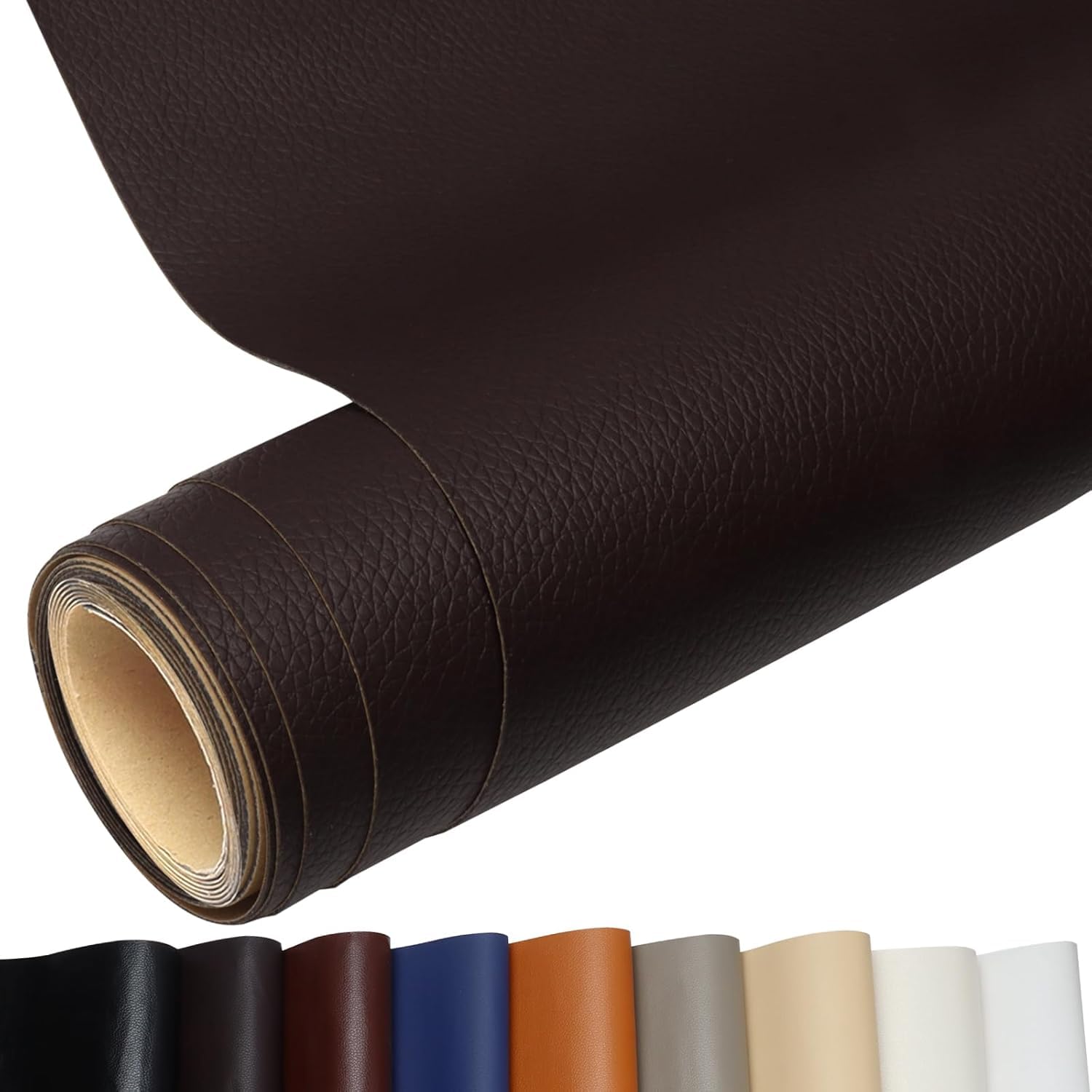 Kunstleder Selbstklebend, Leder Patch Selbstklebend, 60 * 200cm Leder Reparatur Patch PU Lederreparaturband für Sofas, Handtaschen, Jacken, Autositze, Möbel (Tiefe Kaffeefarbe)