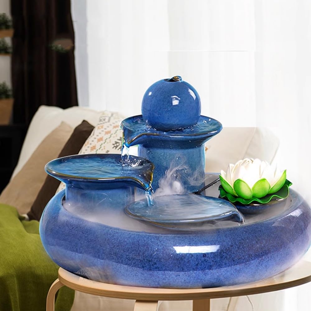Relajación Fuente de relajación sobremesa con Rueda Agua y humidificador Decorativo